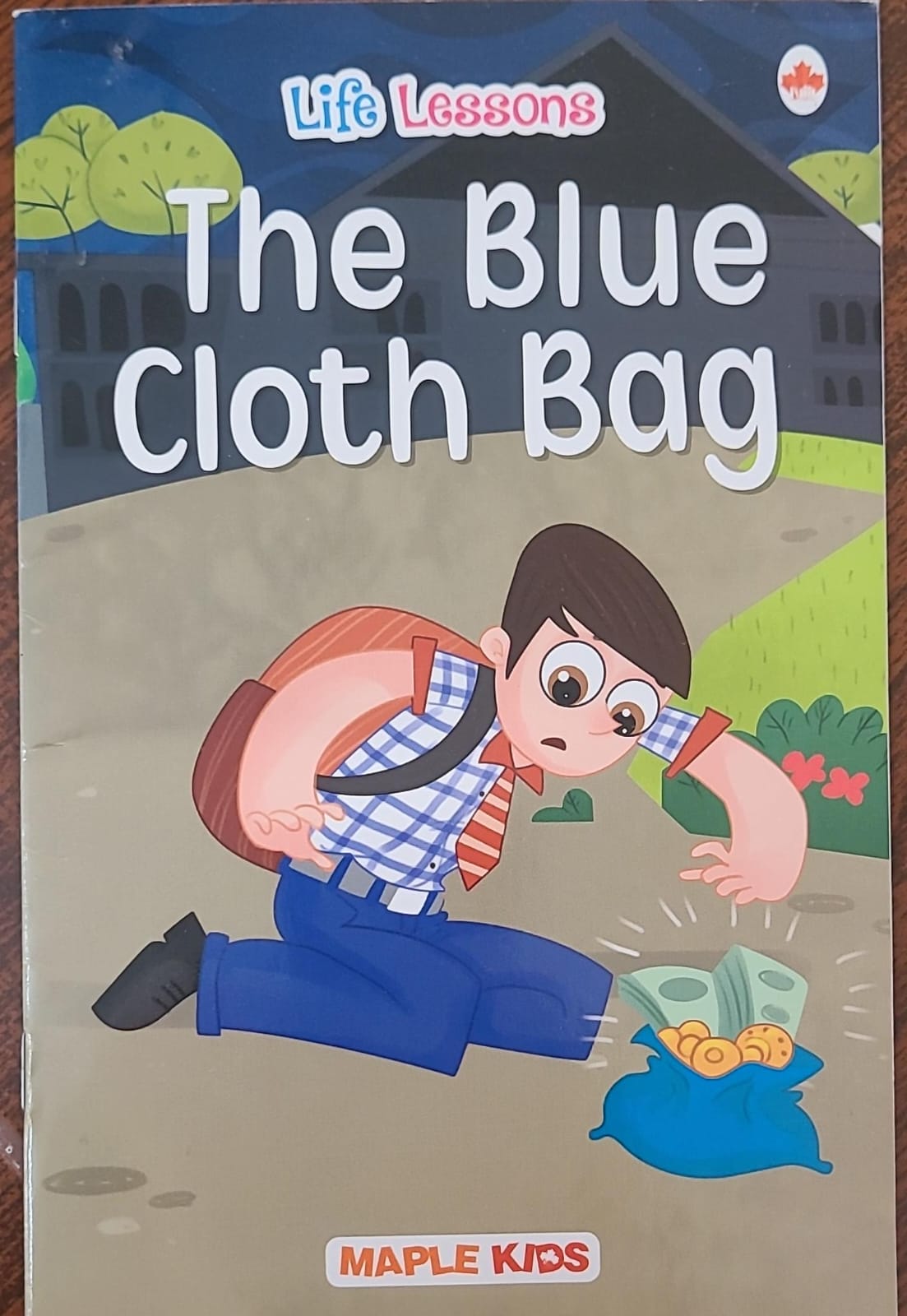 the blue cloth bag